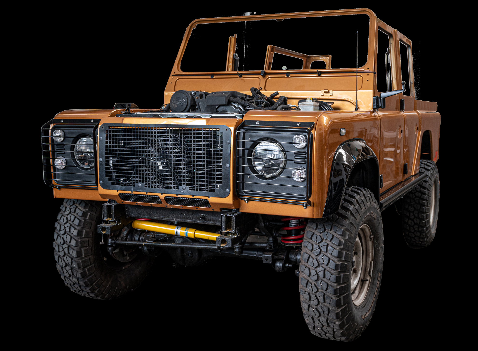 Land Rover Defender Montage nach Restaurierung