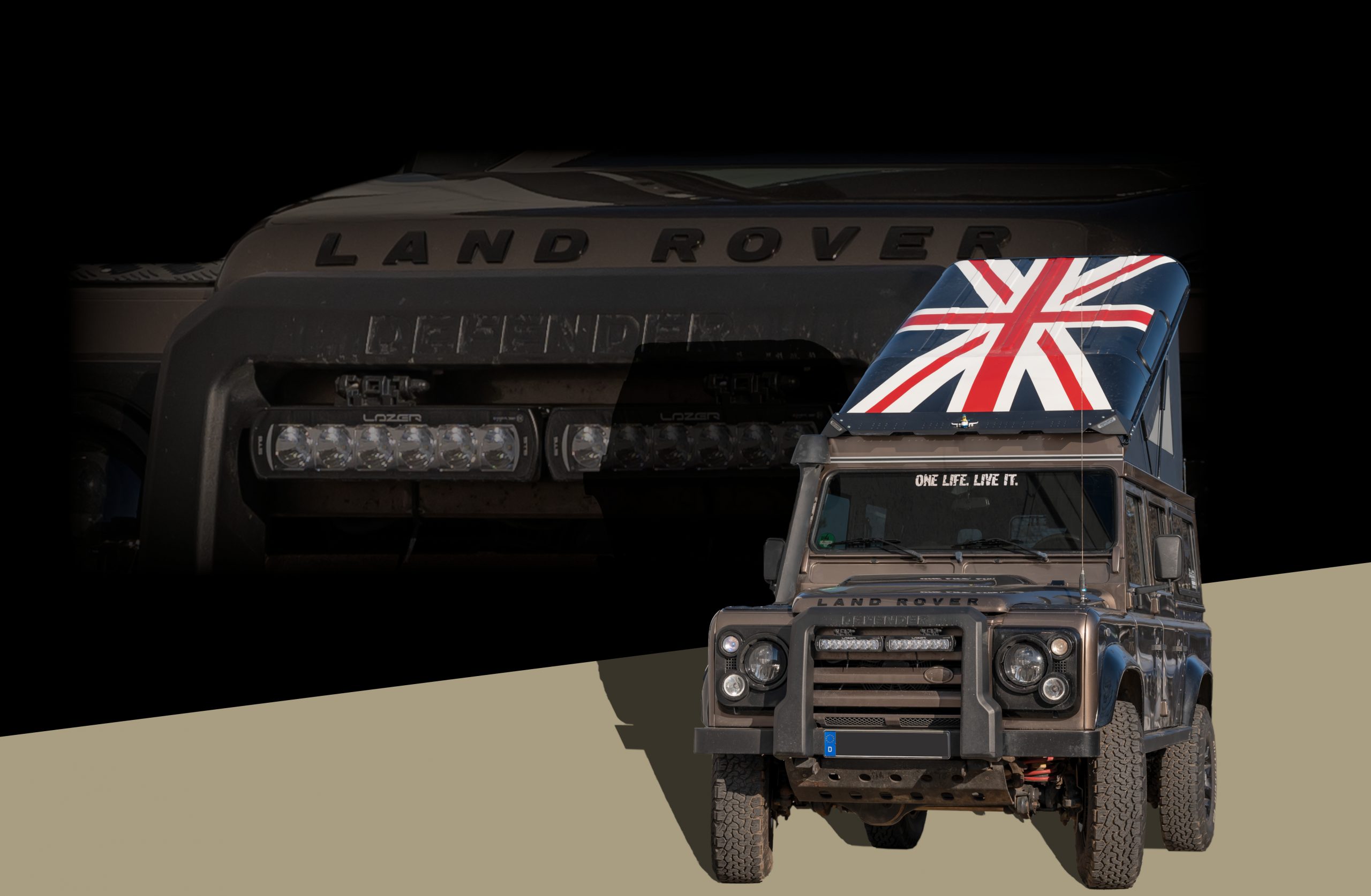 Land Rover Defender TD4 mit Hubdach LAAVU